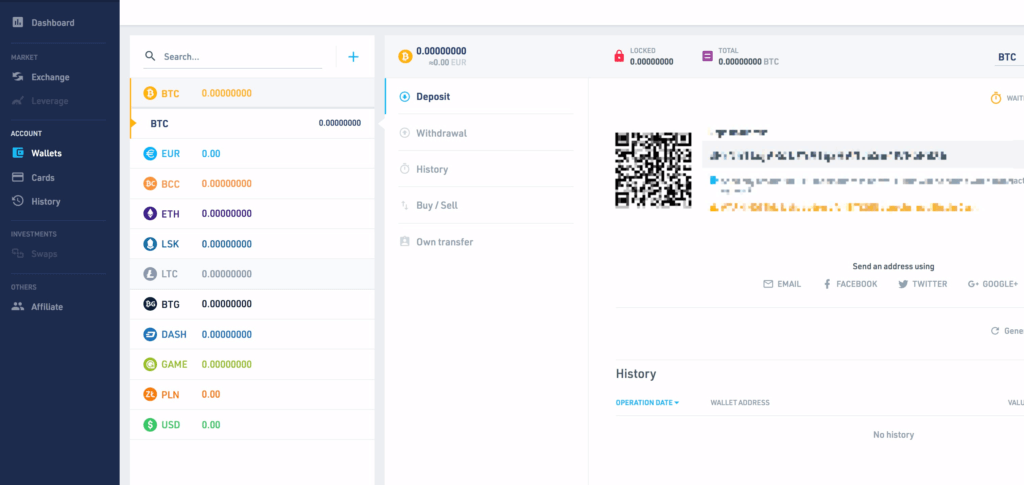 Bitbay Cryptocurrency Wallet